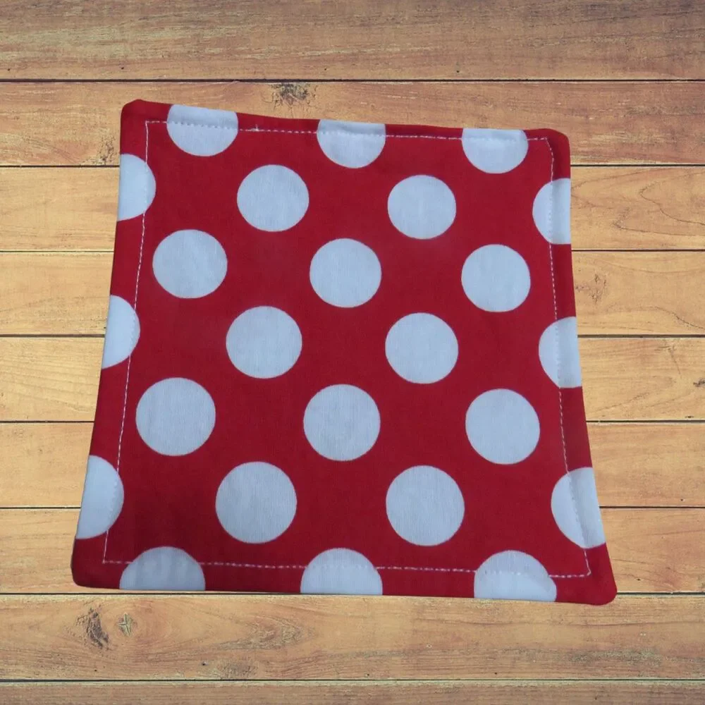 Jar Gripper, Handmade Jar Opener, Red amd Wjote Polka Dots